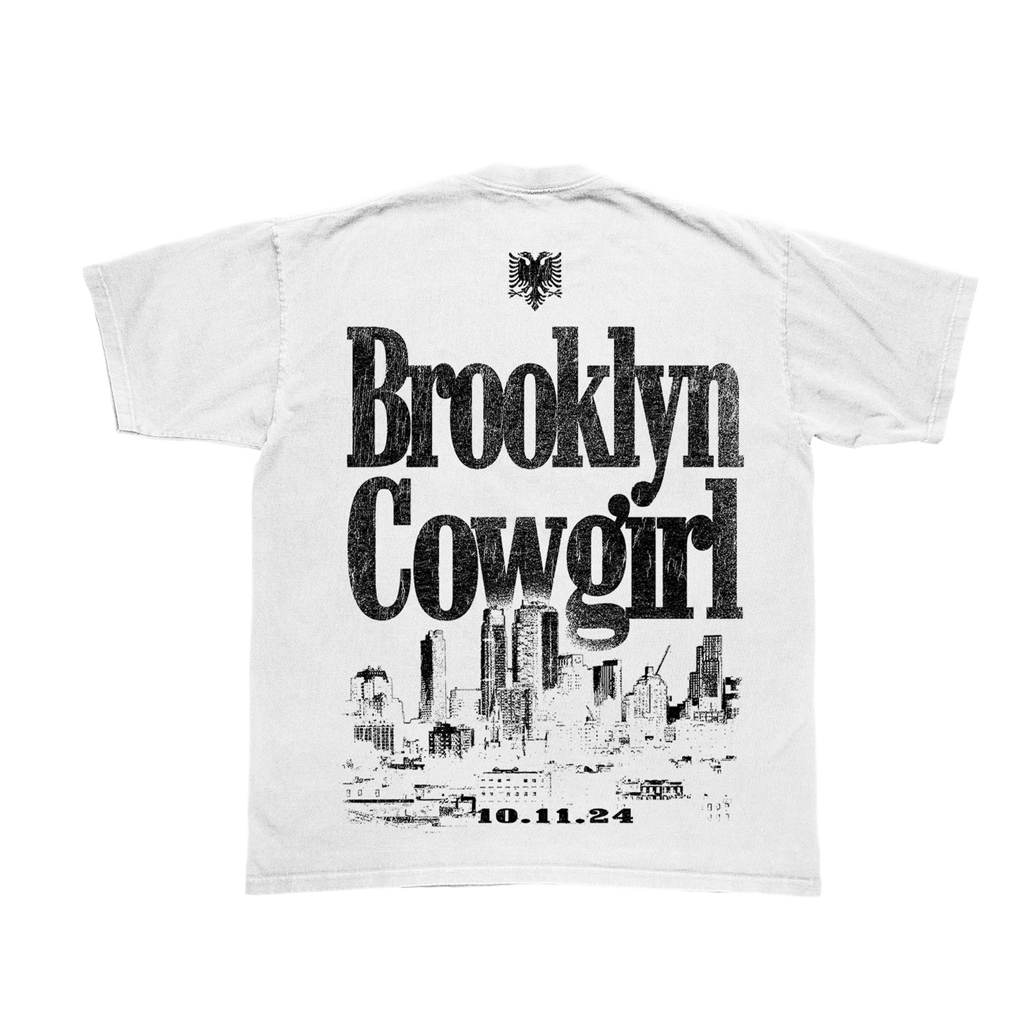 Brooklyn Cowgirl Tee - White & Black