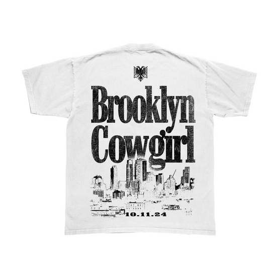 Brooklyn Cowgirl Tee - White & Black