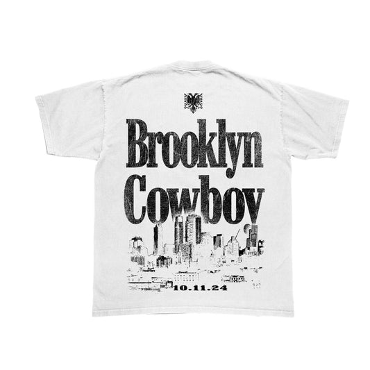 Brooklyn Cowboy Tee - White & Black