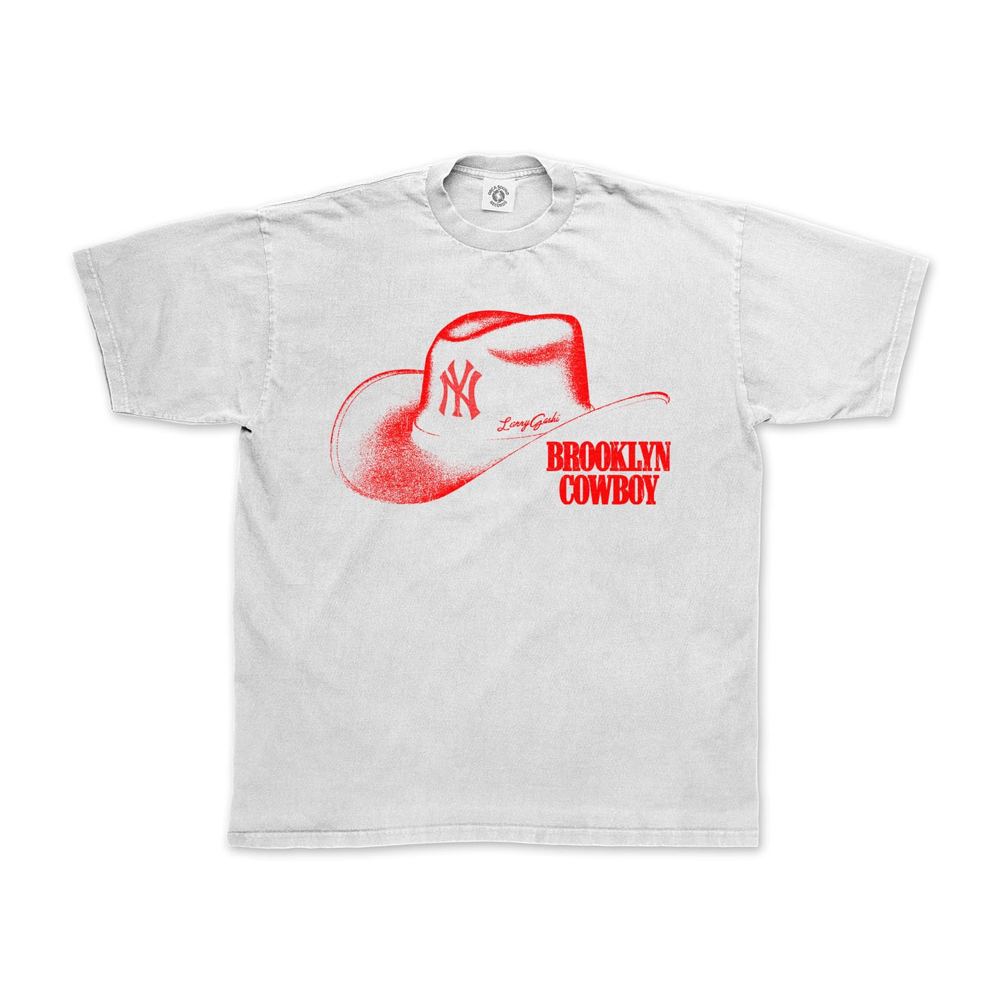 Brooklyn Cowboy Tee - White & Red